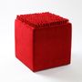 Tabourets - Tabouret rouge Cube - EVA.CAMPRIANI