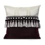 Comforters and pillows - WHITE BURLESQUE CUSHION - RUG'SOCIETY