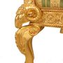 Fauteuils - Ram`s Head Hand Carve Gilded Single Seater Sofa/ Arm Chair - THOMAS & GEORGE ARTISAN FURNITURE