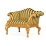 Armchairs - Ram`s Head Hand Carve Gilded Single Seater Sofa/ Arm Chair - THOMAS & GEORGE ARTISAN FURNITURE