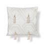 Fabric cushions - WHITE KLEO CUSHION - RUG'SOCIETY