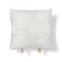 Fabric cushions - WHITE KLEO CUSHION - RUG'SOCIETY