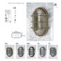 Outdoor wall lamps - "Giant" Oval Bulkhead light no 25 - ANDROMEDA LIGHTING