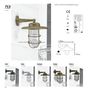 Outdoor wall lamps - Brass Wall Sconce no 753 - ANDROMEDA LIGHTING