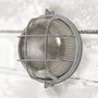 Outdoor wall lamps - Round bulkhead light no 14 with brass mesh - ANDROMEDA LIGHTING
