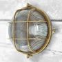 Appliques extérieures - Round bulkhead light no 14 with brass mesh - ANDROMEDA LIGHTING