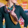 Scarves - Silk twill scarves, “Volcans” collection gold sky - artist's scarf - CÉLINE DOMINIAK