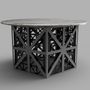 Dining Tables -  Kawkab Geometric Cage Dining Table - HIJR LONDON