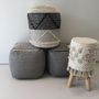 Footrests - jute poufs, cotton poufs and handblockprint - ASIANMOOD