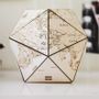 Objets design - Carte du monde d'icosaèdre en bois - ENJOYTHEWOOD