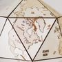 Objets design - Carte du monde d'icosaèdre en bois - ENJOYTHEWOOD