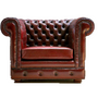 Sofas - Chesterfield Diamond Buttoned-Back Arm Chair Burgundy - THOMAS & GEORGE ARTISAN FURNITURE