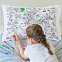 Children's bedrooms - world map pillowcase - EATSLEEPDOODLE