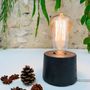 Design objects - Concrete Lamp | Cylinder | Concrete anthrac - JUNNY