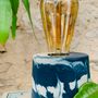 Design objects - Concrete Lamp | Cylinder | Petrol blue marble - JUNNY