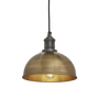 Hanging lights - Brooklyn Dome Pendant Brass - 8 Inch - INDUSTVILLE