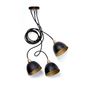 Hanging lights - NL:R Miniature Bell. Brushed Brass & Matte Black - Triple drop - NOOK LONDON