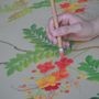 Wallpaper - Hand painted silk wallpaper - BRODERIE ART WALLPAPER