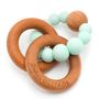 Toys - Bubble Silicone and Wood Teething Rattle - LOULOU LOLLIPOP
