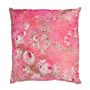 Fabric cushions - Rose Fraise Grand coussin velours - ILLUSTRE PARIS