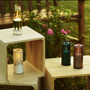Objets de décoration - LAMPE CHIC Inox brillant avec globe Transparent biseauté - BOUGIENEO