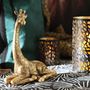 Objets de décoration - Girafe dorée assise  - KORB