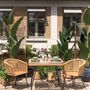 Dining Tables - SERRA outdoor square table and VILAS armchairs. - ASIATIDES