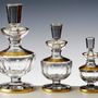 Parfums pour soi et eaux de toilette - FLACON A PARFUM ROND S/PIED (L) EMPIRE INCRUSTE OR (380 ML) - CRISTAL DE PARIS