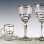 Stemware - SET 6 STEM GLASSES # 2 JOSE GOLD - CRISTAL DE PARIS