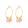Jewelry - Earring - 3 Pink Beads - &ANNE