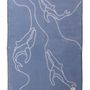 kids linen - Super soft cotton baby / toddler blanket with Whales - FABGOOSE