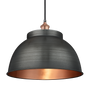 Outdoor hanging lights - Brooklyn Dome Pendant for Outdoor and Bathroom - 17 inches - INDUSTVILLE