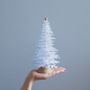 Christmas table settings - Metallic Light Blue Christmas tabletop paper ornaments - FABGOOSE