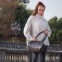 Sacs et cabas - SAC TENNIS BALL CUIR PAILLETÉ GRIS - DALZOTTO