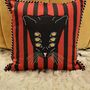 Fabric cushions - RED CAT CUSHION - RUG'SOCIETY