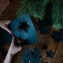 Christmas table settings - Navy Blue Christmas tabletop paper ornaments - FABGOOSE