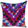 Fabric cushions - "PURPLE RAIN" cushion, cotton or velvet, Ethnic prints - ARTPILO