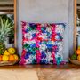 Fabric cushions - "FLOWERS" cushion, cotton or velvet, Ethnic prints - ARTPILO