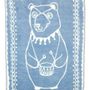 Throw blankets - BABY BLANKET CIRCUS BEAR BLUE – ORGANIC COTTON - FABGOOSE