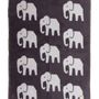 Throw blankets - Super soft blanket for baby and kids with Elephants - dark grey - FABGOOSE