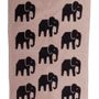 Throw blankets - Super soft blanket for baby and kids with Elephants - black - FABGOOSE