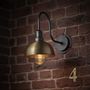 Outdoor wall lamps - Swan Neck Outdoor & Bathroom Dome Wall Light - 8 Inch - INDUSTVILLE