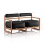 Canapés pour collectivités - YOKO canapé cadre bois noir opaque - MOJOW