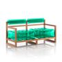 Canapés pour collectivités - YOKO canapé cadre bois rouge opaque - MOJOW