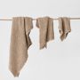 Bath towels - Beige linen waffle towel Set - MAGICLINEN