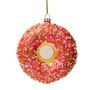 Christmas garlands and baubles - Ornament glass orange donut w/decoration H11cm - VONDELS AMSTERDAM
