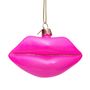 Christmas garlands and baubles - Ornament glass hard pink lips H6cm - VONDELS AMSTERDAM
