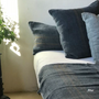 Coussins textile - Hand Painted Linen  Pillow - GOVOU FABRICS