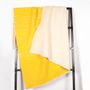 Throw blankets - THE FLIPSIDE | Merino | yellow - PERELIC WOOLEN GOODS
