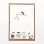Papeterie - "Stork with baby" newborn letterpress card - STUDIO FLASH